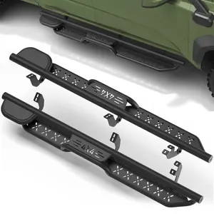 Running Boards for 2024-2025-2026  TOYOTA TACOMA DOUBLE CAB, Two-Raised Step Design, Heavy-Duty Carbon Steel Nerf Bars, 2PCS