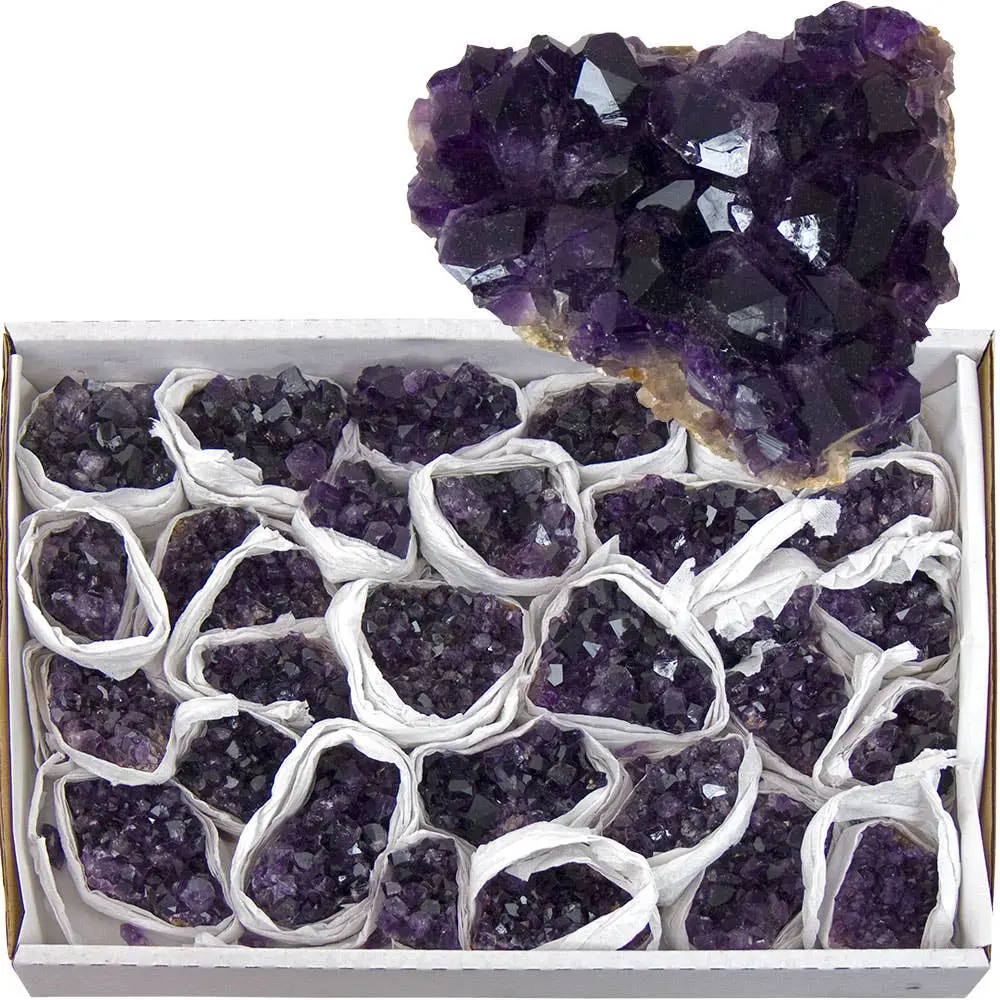 Amethyst Cluster Druzy – Raw Crystal for Intuition & Protection