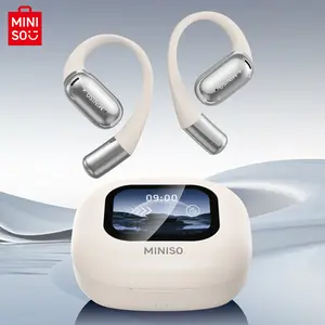 MINISO M93True Wireless Open Ear Earbuds Bluetooth 5.4 IPX5 Waterproof 48Hours Play time OWS Headphones Immersive Premium Sound Long Distance Connection Headset with Charging Case Light-Weight Headphones Built-in Microphone Earbuds