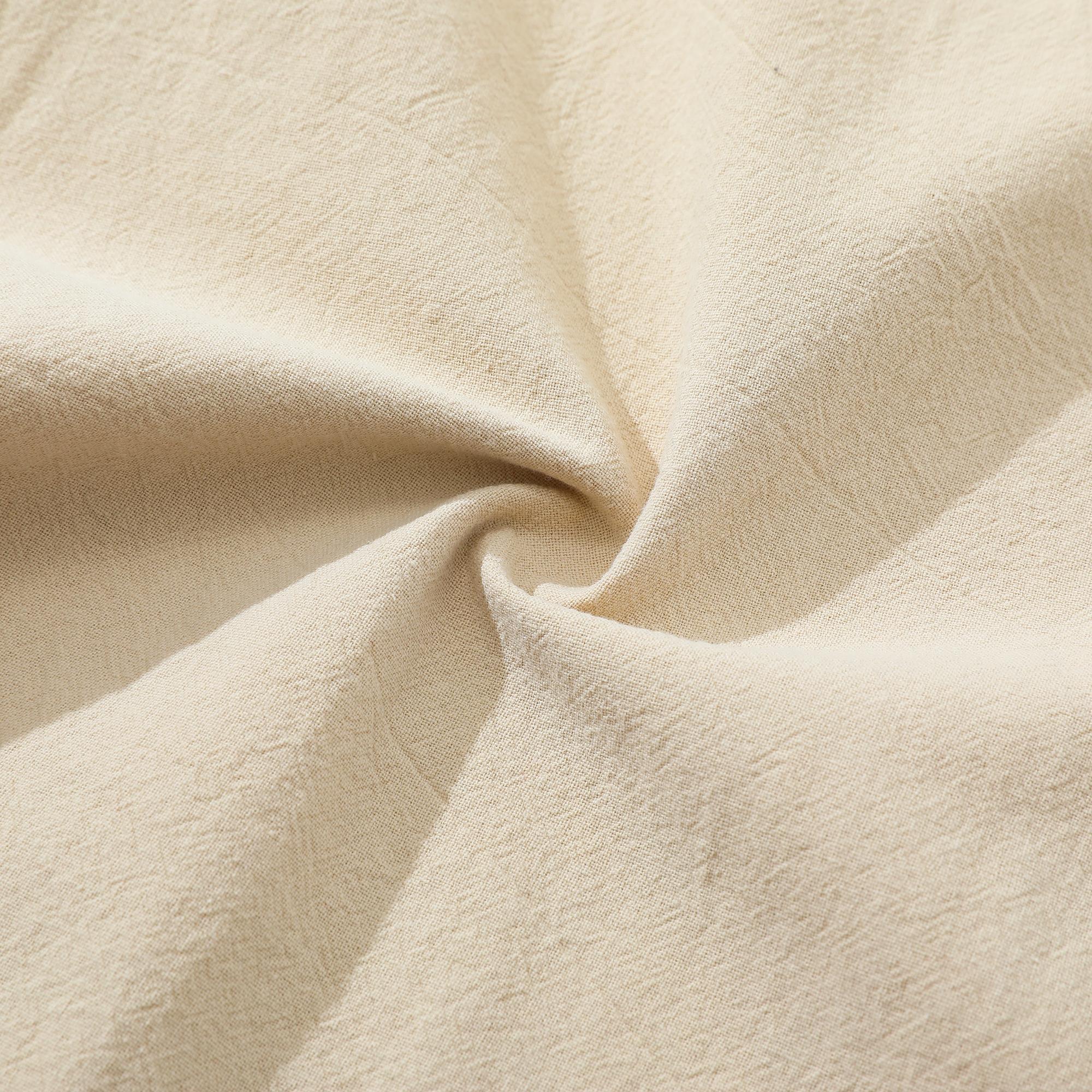 3-Pack Men’s Linen-Cotton Cropped Pants, Loose Fit, Elastic Waist, Drawstring, Breathable Summer 3/4 Shorts