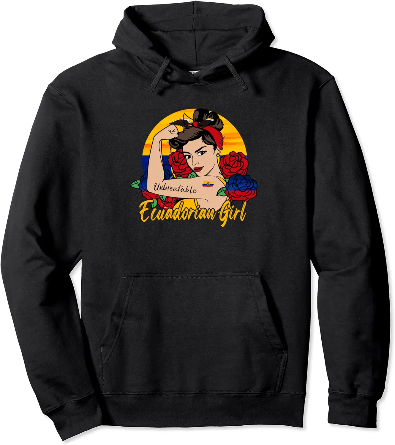 Ecuadorian Girl Unbreakable Ecuadorian Flag Strong Women Pullover Hoodie - Ananavar Shop 30B0BQGZQSX5