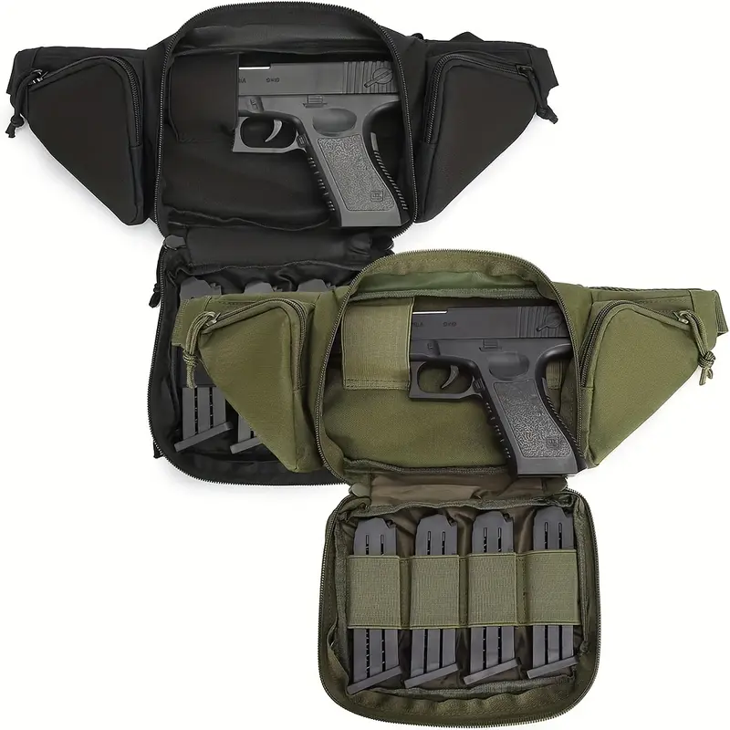 Unisex Waist Fit Concealed Carry Waist Bag - Hidden Buckle Design, Cartridge Clip Pouch, Tactical EDC Accessories for Outdoor Sports, Running