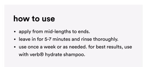 hydrate mask | an intensely hydrating hair mask