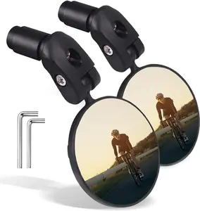 Mirrors 2 count Bar End Bicycle Mirrors for Handlebars - Cycling Lightweight Rear View Mirrors, Safe Rearview Mirror for Mountain Road