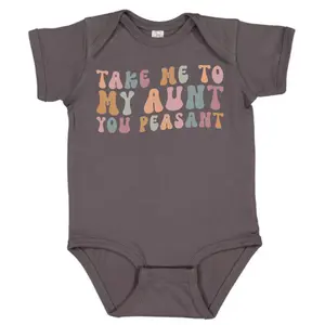 Take Me To My Aunt Peasant Baby Onesie, Newborn Baby Clothes,   Bodysuits & One-pieces