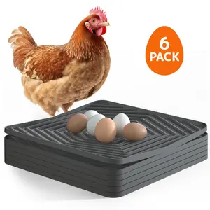 6 Pack 12"×12" Washable Chicken Nesting Pads, Reusable Artificial Turf Nest Box Liners, Soft Non-Slip Coop Bedding Mats, Prevent Egg Breakage, Easy to Clean for Hen Duck Goose Poultry Laying Boxes summergarden