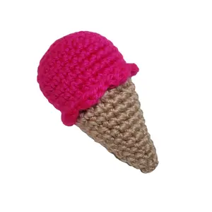 Ice Cream Cone Catnip Toy - Raspberry