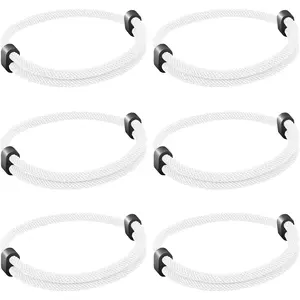 6 count Braided Rope Cord Bracelet for Men Women, Nautical Beach Surf Bracelets Gifts Set for ,  String Bracelets with Adjustable Knot