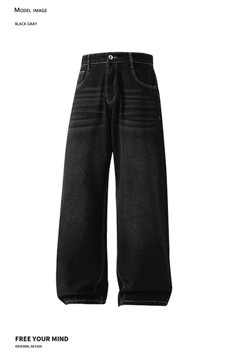3-pack men’s jeans for autumn/winter, high cotton content, simple versatile straight-leg classic vintage jeans—men’s pants suitable for everyday commuting and casual wear.
