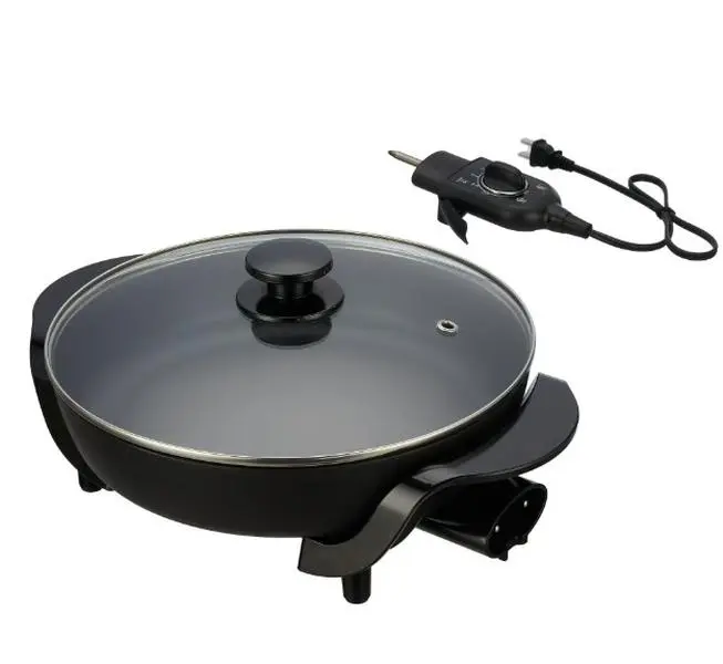 Mainstays 12" Round Ceramic Skillet, Black,Nonstick, 1200W, Removable Temp Control, Dishwasher Safe Mainstays 12" Round Ceramic Skillet, Black,Nonstick, 1200W, Removable Temp Control, Dishwasher Safe