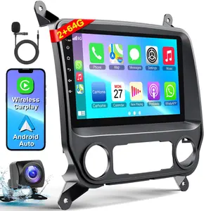 Android Radio for【Chevy Silverado 2014 2015 2016 2017 2018】with 10 inch Touch Screen Wireless Carplay,Android Auto,FM/RDS Radio SWC Online Navigation