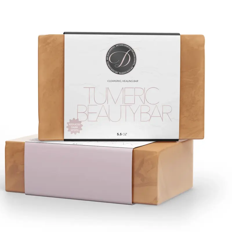 Dripglosss Turmeric Bar – Natural Skin Brightening & Exfoliating Cleanser for Face & Body – Radiant Glow Soap (5.5 oz)