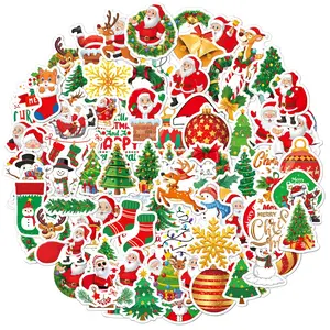 100PCS Christmas Stickers Holiday Party Stickers for Water Bottles Cards Scrapbooking Crafts Christmas Decorations Party Favors Christmas Gifts for Kids Teens Adults