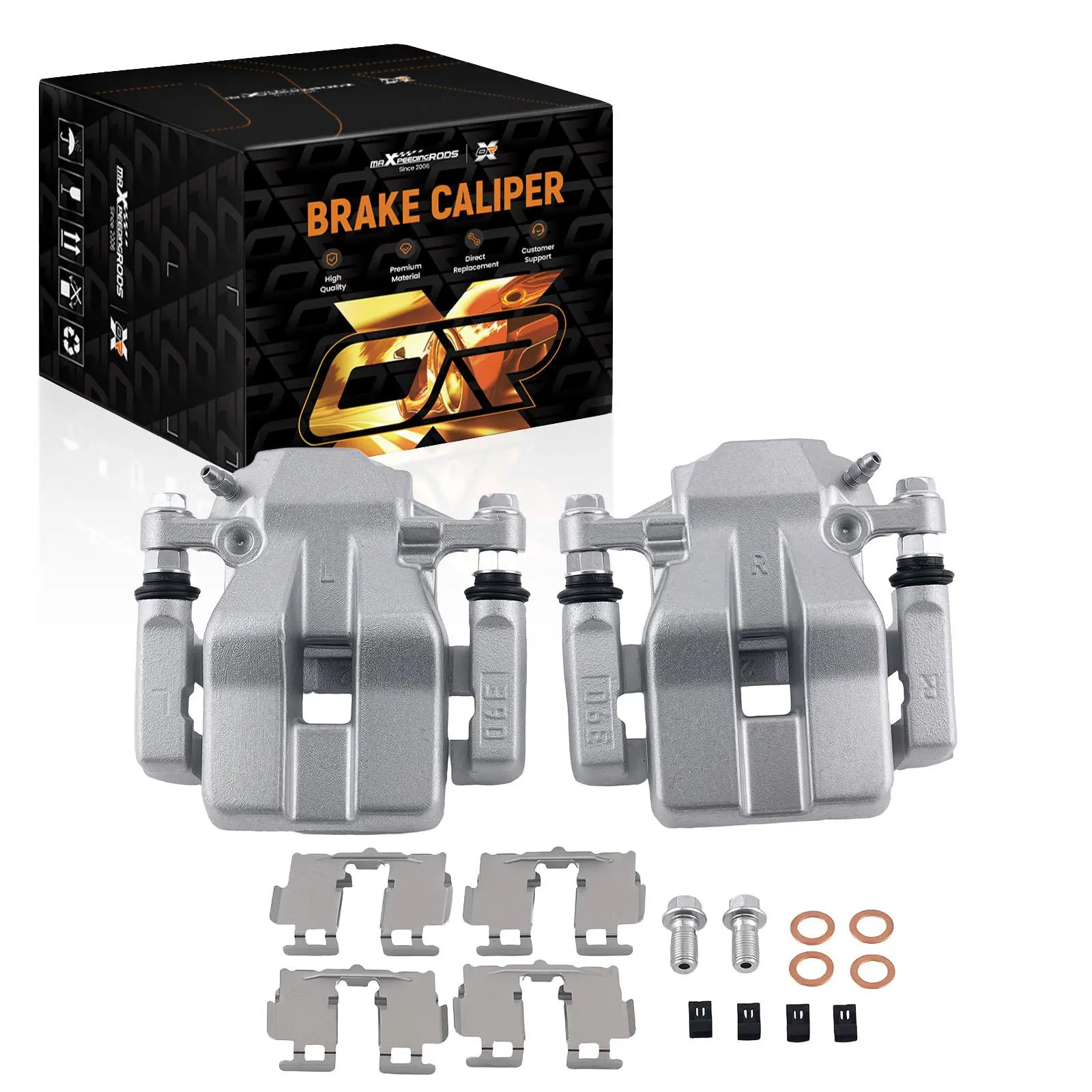 2x Disc Brake Calipers w/ Bracket Rear compatible for Toyota RAV4 2012-2018 19B7048 19B7049