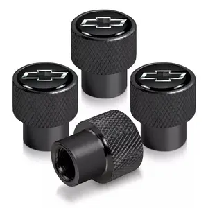 4pcs Chevrolet Chevy Black Logo Black on Black Aluminum Tire Valve Stem Caps USA 4pcs Chevrolet Chevy Black Logo Black on Black Aluminum Tire Valve Stem Caps USA