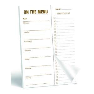 Magnetic Meal Planner Notepad - Weekly Meal Plan & Grocery List Pad, 52 Sheets, Tear-Off Menu Planner for Fridge, Kitchen Organization