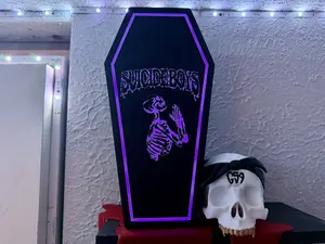 G59 Records Coffin Skeleton Box | Art | Ruby | scrim Storage Bins Black