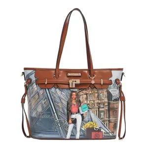 NICOLE LEE TOUR DE PARIS FASHION TOTE HANDBAG