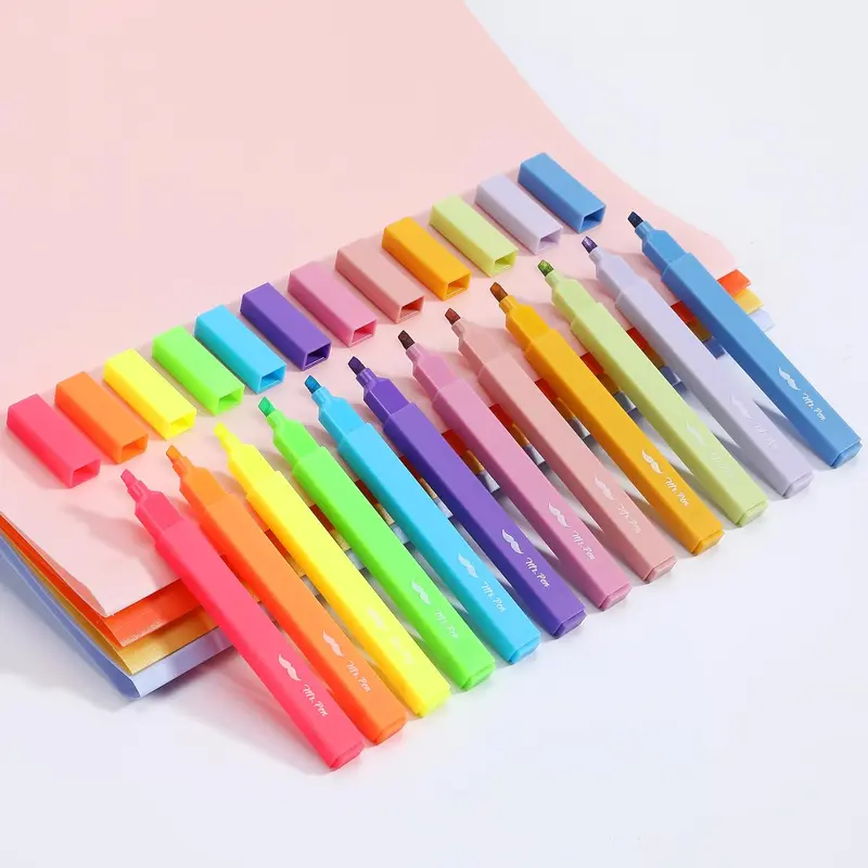 Mr. Pen Aesthetic Highlighters 12pcs Chisel Tip Vibrant Colors No Bleed Highlighters for Bible Pages Durable Ink Smooth Writing Experience Perfect for School College Home Office Travel Diaries