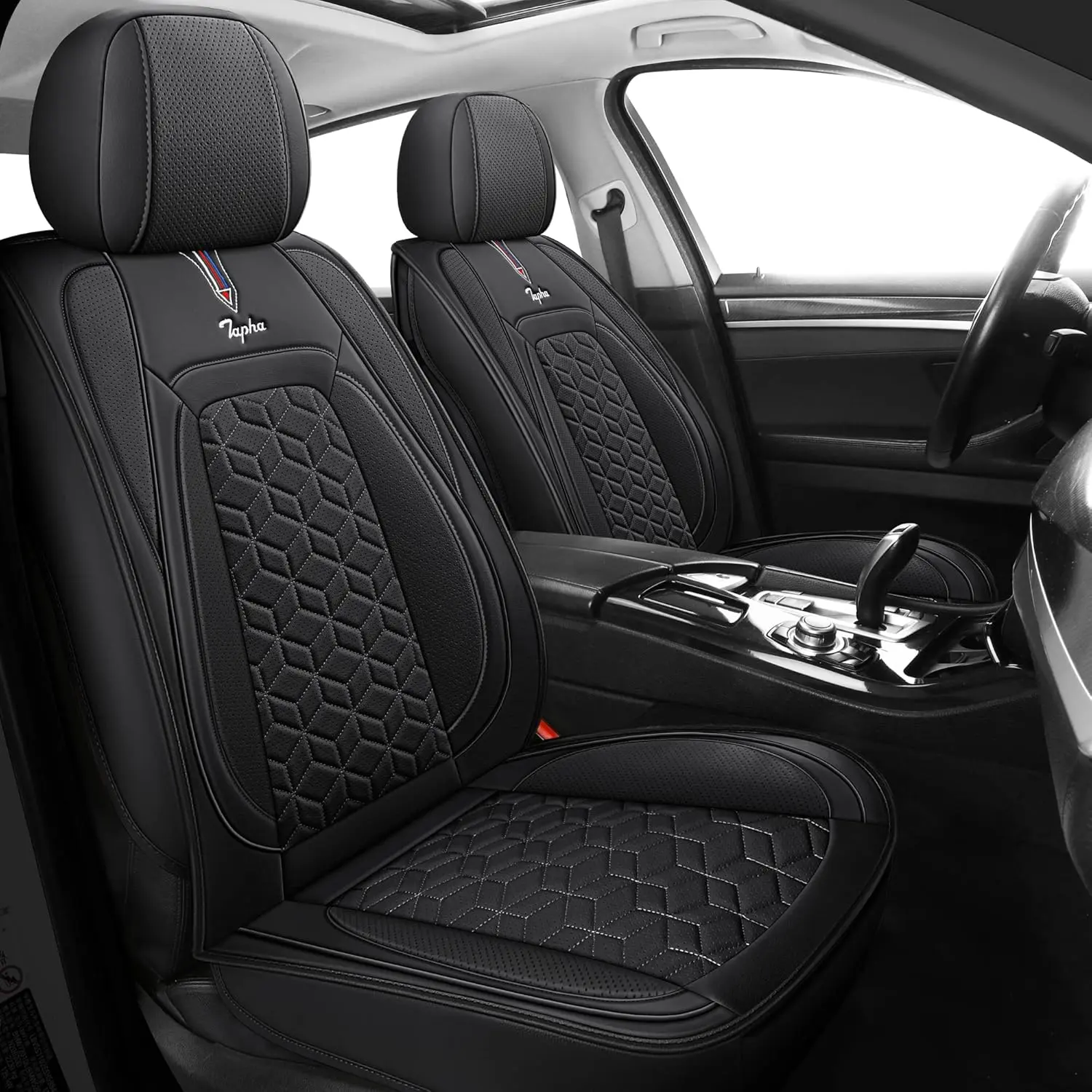 Universal Fit Car Seat Covers - Waterproof Full-Surround PU Leather Cushions, Wear-Resistant, All-Season Automotive Seat Covers