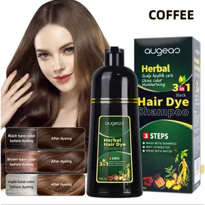 Coffee Dye Shampoo For Hair Semi-Permanent, Hair Color Dye Shampoo For Women & Men, No More Kit & Blending, Hair Care Color Shampoo For Roots Touch-Up Easy To Use, Long Lasting Retention For 4 Weeks, Gift For Mom 500ml