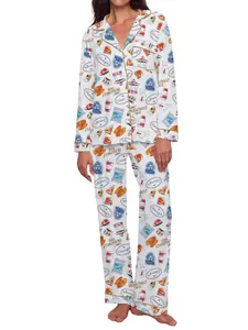 Gilmore Girls Matching Pajamas Set, Women'sCozy Fleece Loungewear Nightwear, Long.Sleeve Top ,Elastic Waist Pants, Cute Stars Hollow ThemedChristmas Gift, Graphic, Fit