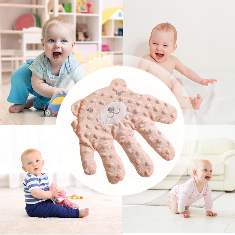 Baby Soothing Palm, Red Bean Stuffed Automatic Baby Patting Hand, Soft Pacifier Toy for Sleep, Newborn Soothing Plush Toy, Gentle Relaxing Patting Motion for Babies & Toddlers