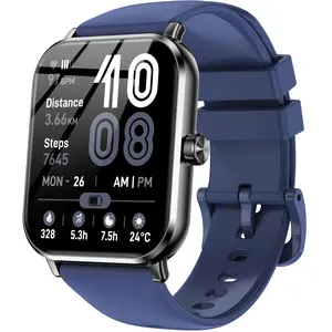 Jacoosa Smart Watches for Men Women, 1.83" HD Touchsreen, Bluetooth Calling, 5 ATM Water-Resistance, 130+ Sports Modes, Health, Fitness & Sleep Tracker, Timer, Pedometer, Fitness Watch for Android/iOS, Blue