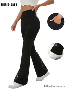 Women’s casual wide-leg flared pants with a high waist—breathable and comfortable, stretchy with tummy control and butt-lifting support, designed to slim the legs. Suitable for going out, shopping, sports, yoga, and more.