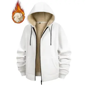 Men's Fleece Pullover Hoodie, Thickened Lamb Velvet Warm Sweatshirt, Casual Outdoor Home Winter Coat, New Style Fall & Winter Apparel, Menswear