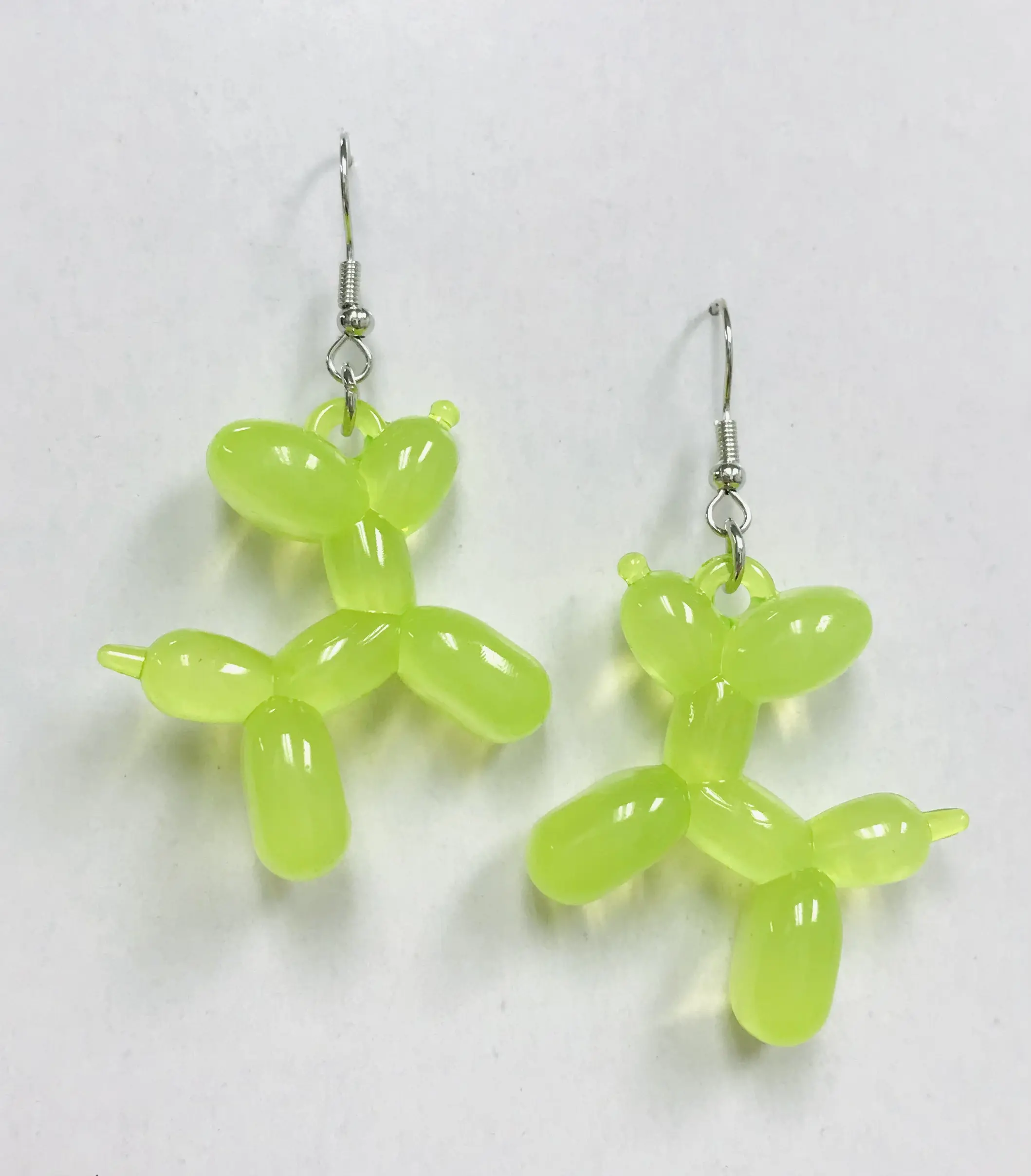 Lime Green Balloon Dog earrings