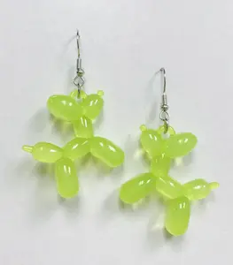 Lime Green Balloon Dog earrings