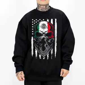 Chicano Clothing, Mexican Clothes, Oversized Graphic Tee for Men & Women Medium Heavy Polyester Sweatshirt Loose Fit Casual Streetwear MX6