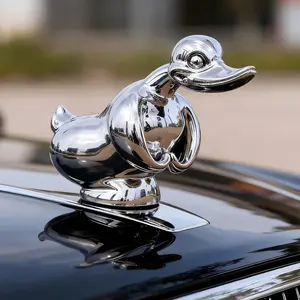 Angry Duck 3D Car Emblem| Chrome Metal Hood Ornament for Car, Laptop, Fridge & Bar Decor