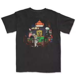 Funny Spongebob Playing Poker T-Shirt - Meme Gen Z T-Shirt - Hilarious Spongebob Shirt - Cartoon Meme Shirt for Men & Women