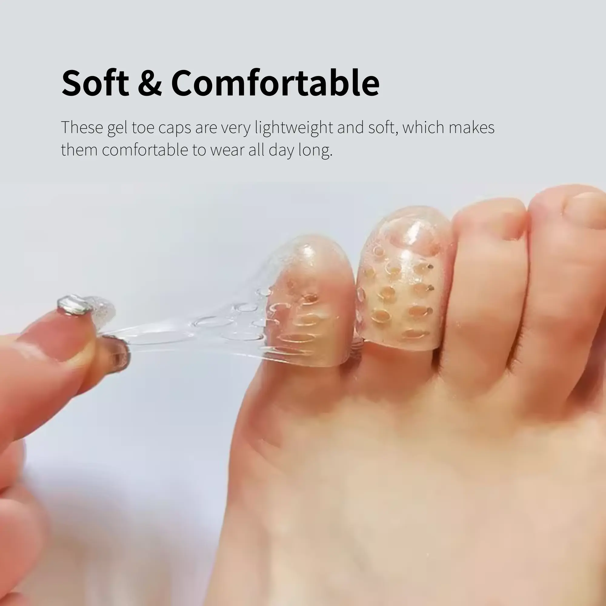10-Count Silicone Shoe Toe Protectors, Perforated Design for Breathable, Airy Toe Comfort (Home & Festive Party Supplies, Party Bag Gift Option)