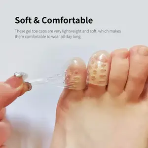 10 Counts Silicone Toe Protectors, Perforated Breathable to Keep Toes Airy