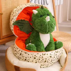 Dinosaur Egg Plush Toy, Dinosaur Stuffed Animal with Removable, Perfect for Parent-Child Interactive Play, Soft and Cute Gift for Kids Birthdays and Holidays