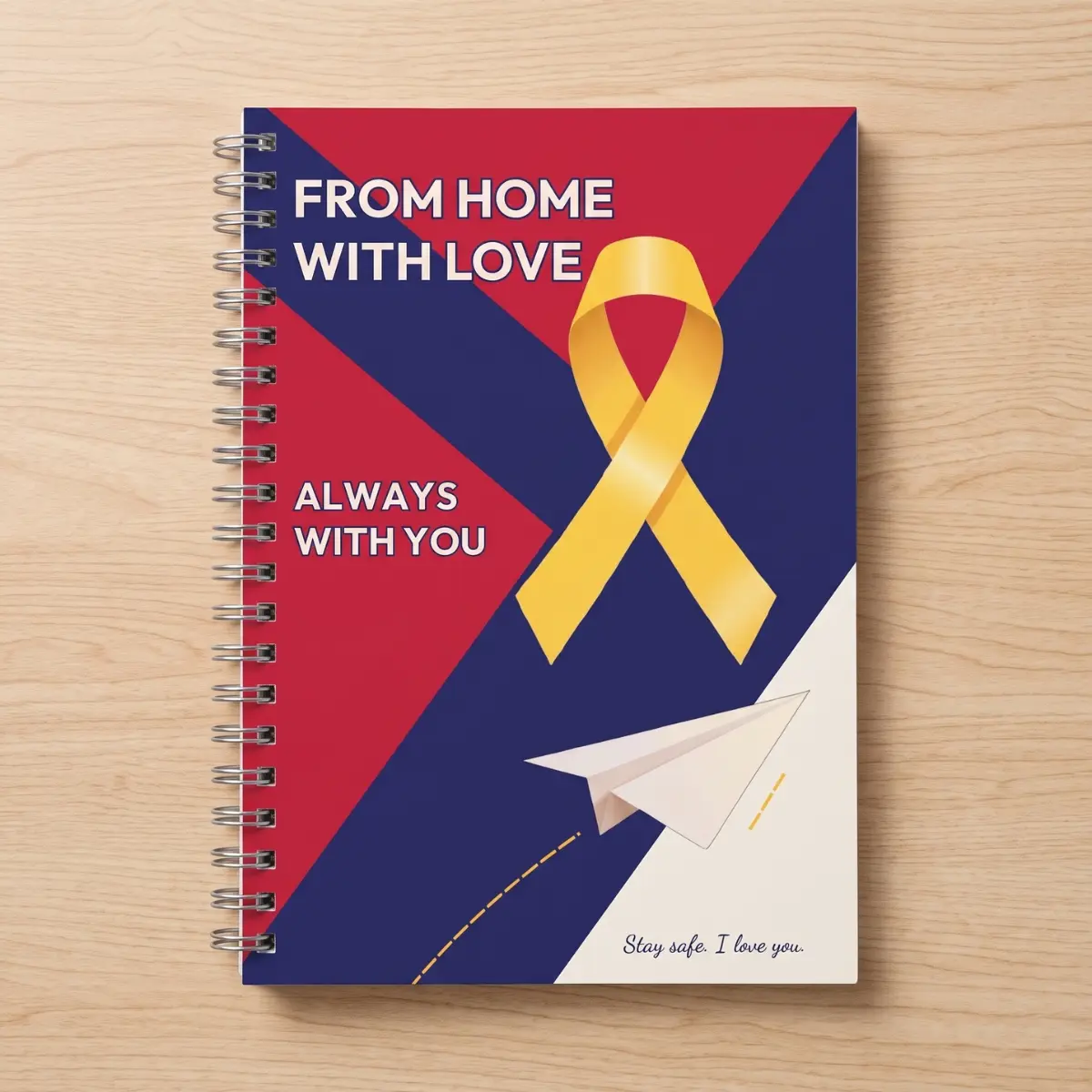 Always With You Deployment Gift Card Holder Book - Military Care Package Keepsake with Photo Page, Cards Not Included