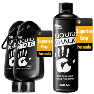 Superior Grip  Liquid Chalk Mess-Free Gym Chalk for Weightlifting, Gymnastics, Rock Climbing, Dancing, Dries in Seconds. 350ml + 60ml*2