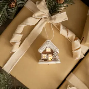 Light Up Gingerbread House Ornament