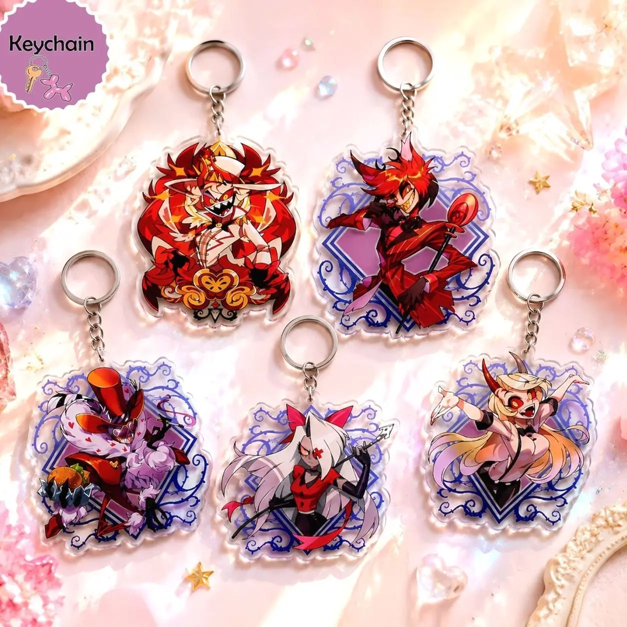 Characters Hazbin Hotel Acrylic Keychain
