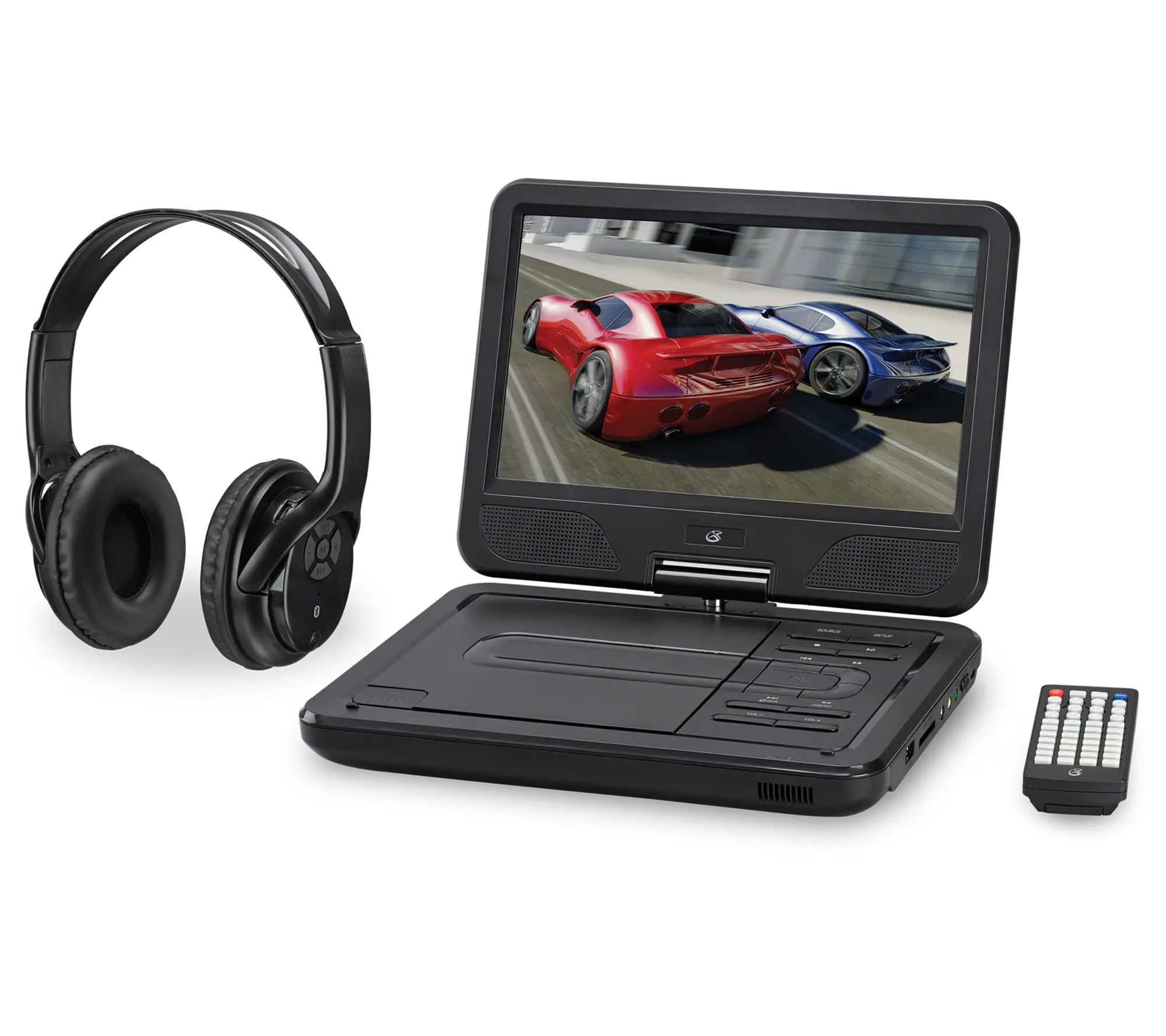 GPX 10" Portable DVD Player with Bluetooth Headphones