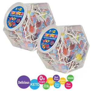 Zollipops® Original Assorted Large Hex Shape Jar 29oz - QTY 2 -  SAVE $10!!