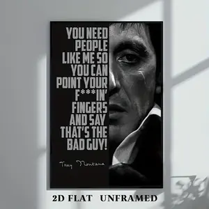 [2D Flat] Quote Poster, Movie Quote Canvas Print, Vintage Wall Decor Art, Modern Wall Art Piece, Suitable for Gifts, Home And Dorm Decoration, Applicable for Bedrooms And Living Rooms, One Unframed, 2D Graphic Design.
