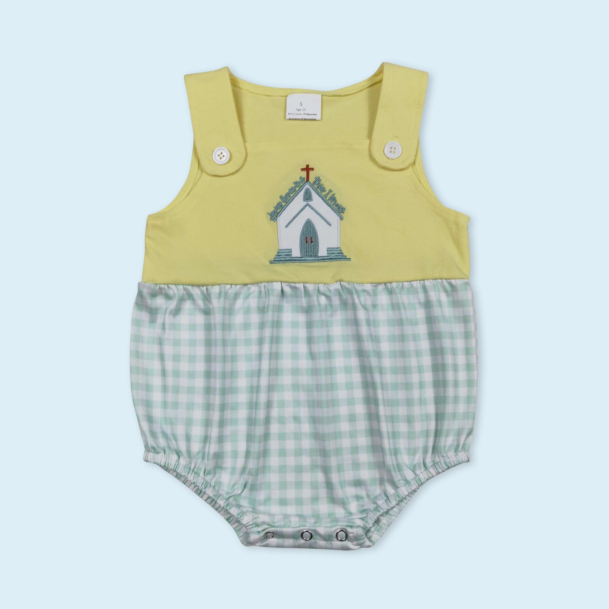 Easter cross floral design kids girls summer outfit