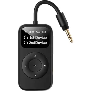 SoundSync Pro  Transmitter & Receiver for Airplane, Easy Setup  Audio Transceiver for 2 BT Devices, Volume Control, RCA for TV