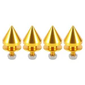 Car Gold Tone Aluminum Alloy Bumper Quick Release Fastener Set for Trunk Fender Hatch Lids