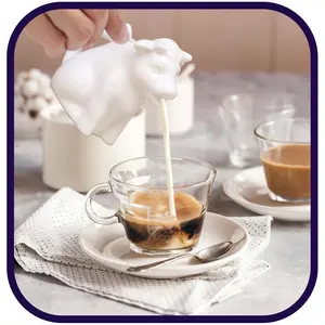 Porcelain Creamer: 2oz Mini Cow