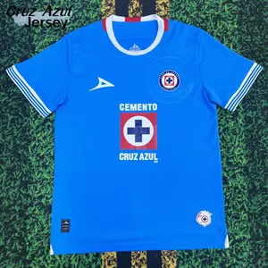 2425 Cruz Azul Soccer Jerseys Mexico League Home Blue Jersey LIGA MX Camisetas Short Sleeve Soccer Jersey